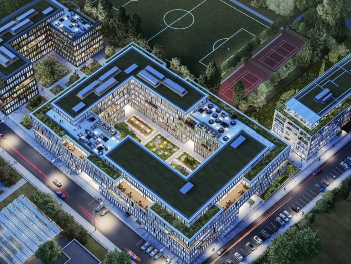 PANDION OFFICEHOME Pollux Ostkreuz Campus A Berlin Friedrichshain Grafik